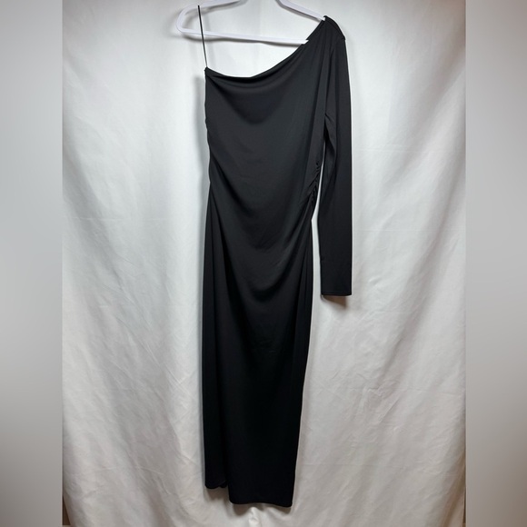 J.Crew One Shoulder In Jersey Crepe Black L - Picture 2 of 11